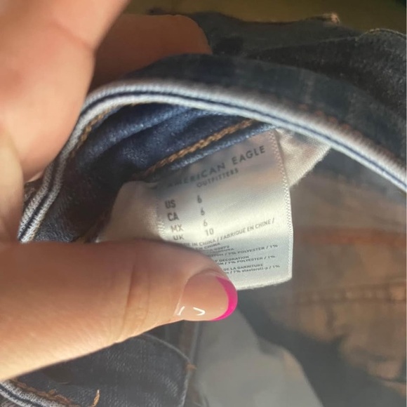 American eagle dark wash midi shorts size 6 - Picture 4 of 4